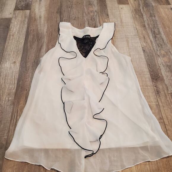 A. Byer medium womens sheer tank top blouse - Picture 1 of 9